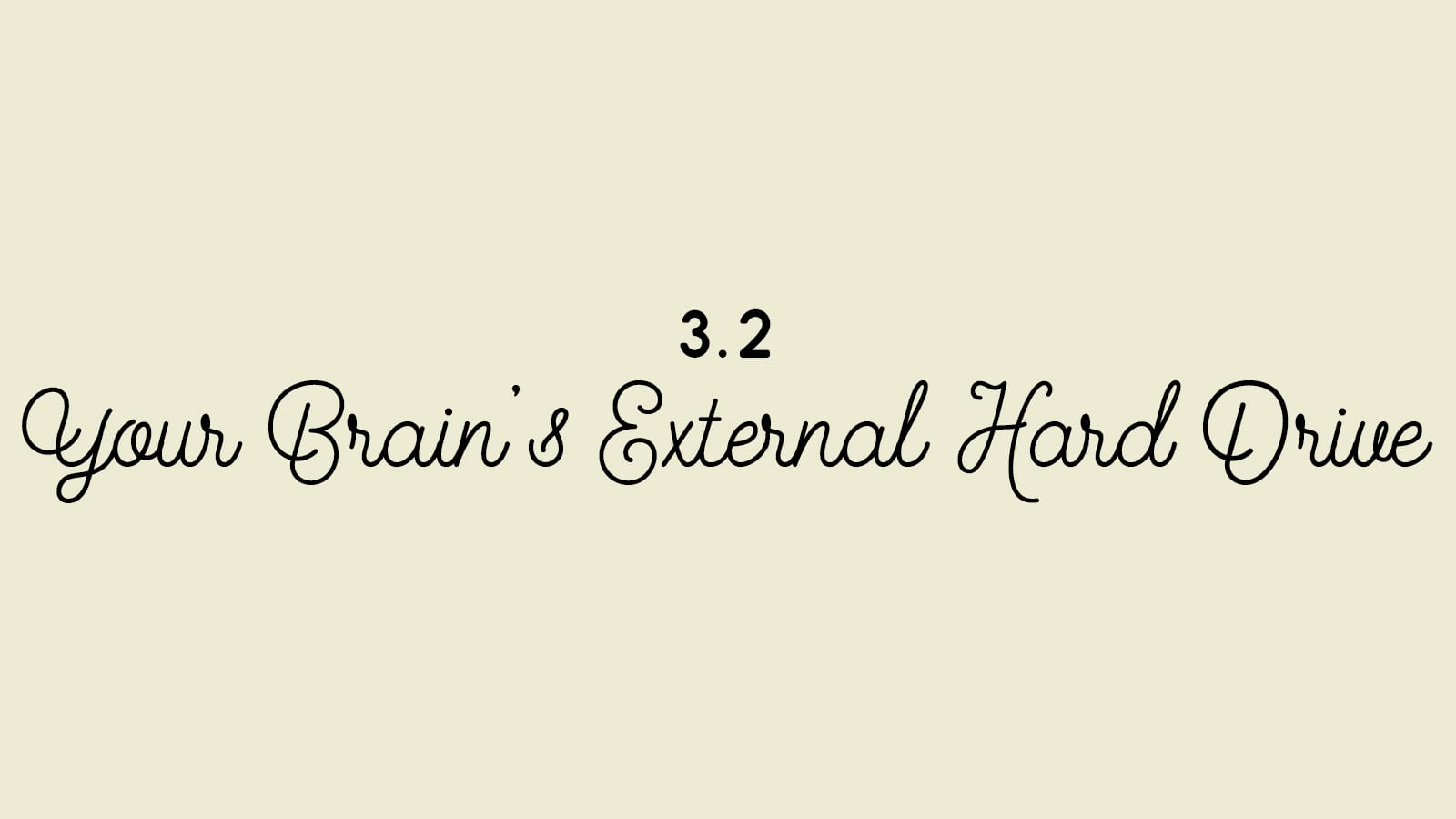 3.2 Your Brain’s External Hard Drive