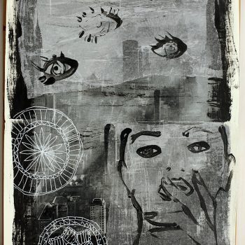 How to use a gelli plate to create faces