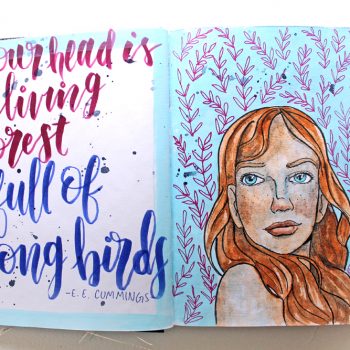 Bonus – How to Use Sketched Faces in Your Art Journal