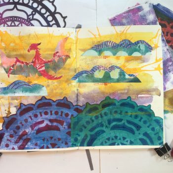 Let’s Get Fancy:  Taking collage further with your Gelli Plate