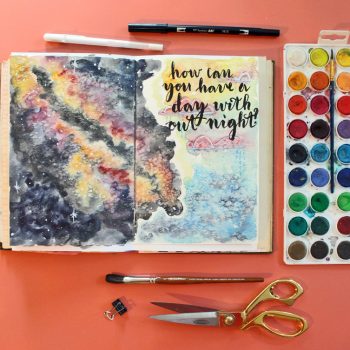 How to Paint a Watercolor Galaxy