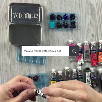 How to make a travel watercolour set