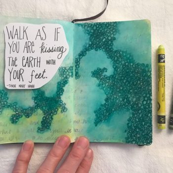 Obscuring journaling with mixed media layers