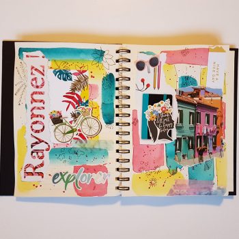 Turn your mood into an art journal page