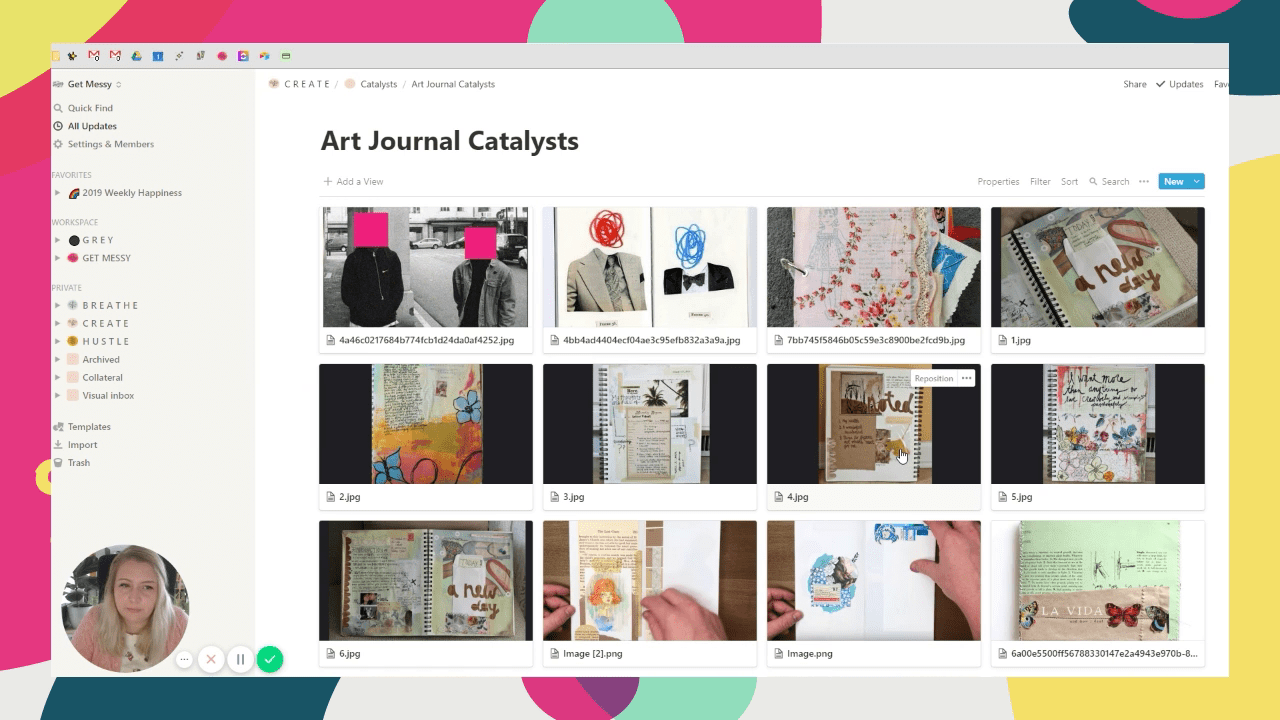 Find time to art journal by keeping a digital idea notebook