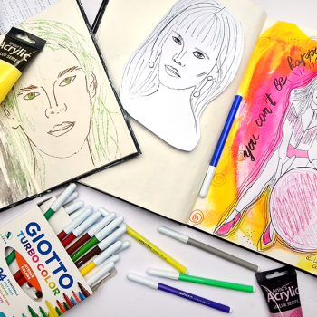 How to paint faces in your art journal