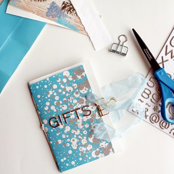 Make an upcycled journal from gift wrapping supplies