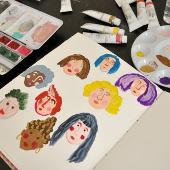 How to paint faces with gouache