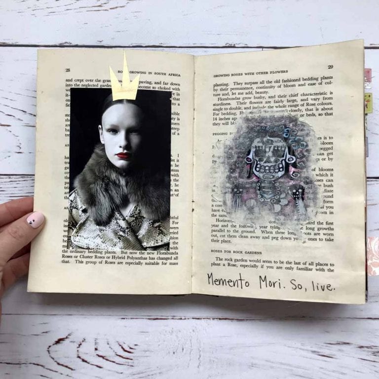 Fun ways to create in an altered vintage book